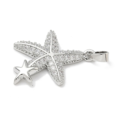 Brass Micro Pave Cubic Zirconia Pendants KK-Z134-18P-02-1
