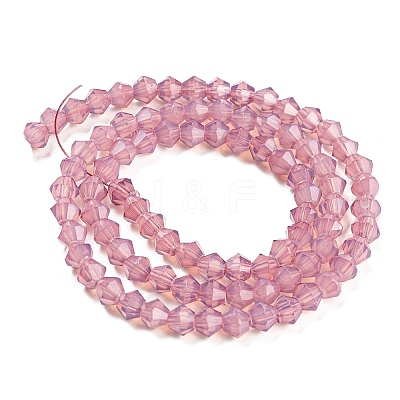 Baking Paint Transparent Glass Beads Strands DGLA-F029-J4mm-1