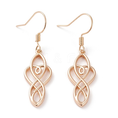 Brass Dangle Earrings EJEW-B002-03G-1