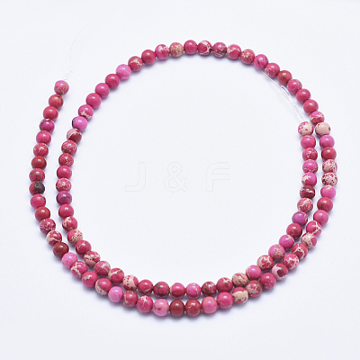 Natural Imperial Jasper Beads Strands G-A175B-4mm-08-1