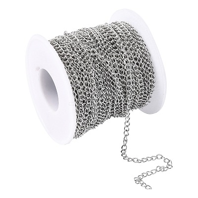 Tarnish Resistant 304 Stainless Steel Curb Chains CHS-Q001-11-1