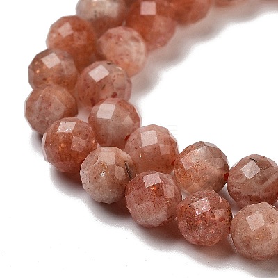 Natural Gold Sunstone Beads Strands G-B088-C21-06-1