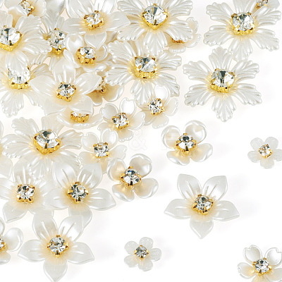 50Pcs 5 Styles Acrylic Cabochons MACR-TA0002-90-1