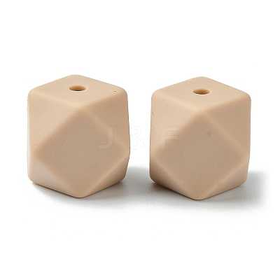 Round/Polygon Food Grade Silicone Focal Beads SIL-F003-06A-1