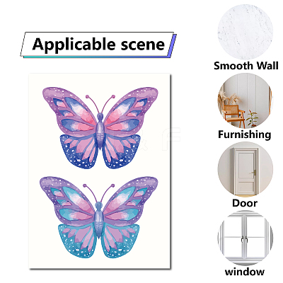 16 Sheets 8 Styles Waterproof PVC Wall Stickers DIY-WH0345-016-1