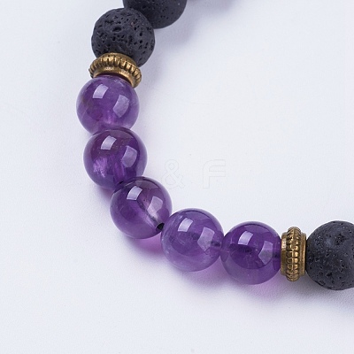 Adjustable Nylon Cord Braided Bead Bracelets BJEW-F308-57B-1
