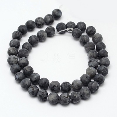 Natural Larvikite Beads Strands G-D692-4mm-1