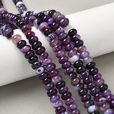 Natural Banded Agate Beads Strands G-F790-I01-01O-1