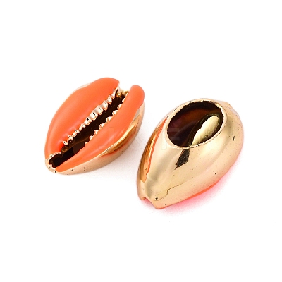 Electroplated Cowrie Shell Beads SSHEL-M023-05E-1