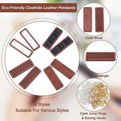 DIY Rectangle Dangle Earring Making Kit DIY-OC0009-48-1