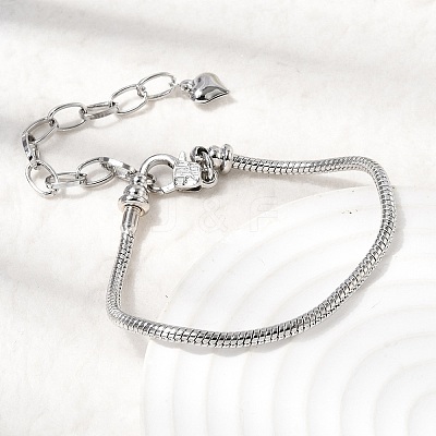 Brass Snake Chain Bracelets for Women BJEW-H639-08P-1