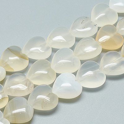 Natural White Agate Beads Strands G-R190-20mm-22-1