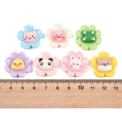 Animal Theme Resin Cabochons RESI-B048-02-1