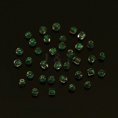 Glow in the Dark Luminous Transparent 8/0 Glass Seed Beads SEED-YWC0001-01A-1