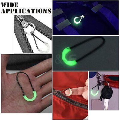 30Pcs Luminous Plastic Zipper Pulls FIND-CA0005-31-1