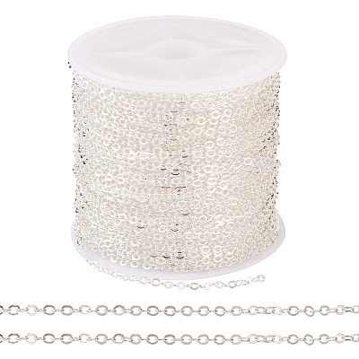 Brass Coated Iron Flat Cable Chains CH-TAC0007-01S-1