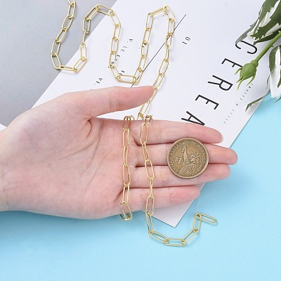 Soldered Brass Paperclip Chains CHC-D025-03G-1