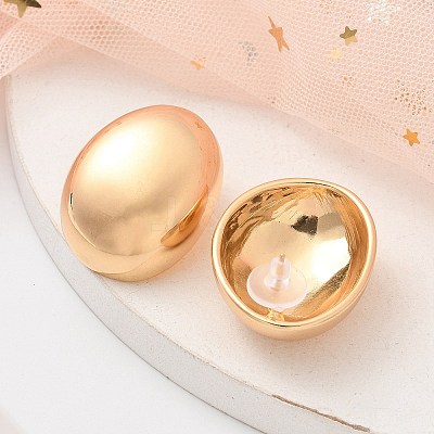 Alloy Oval Stud Earrings EJEW-M092-06G-1