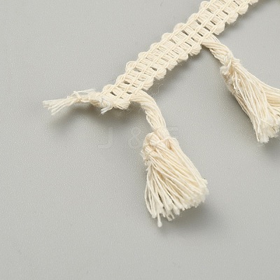 Cotton Tassel Ribbon OCOR-WH0079-36A-1