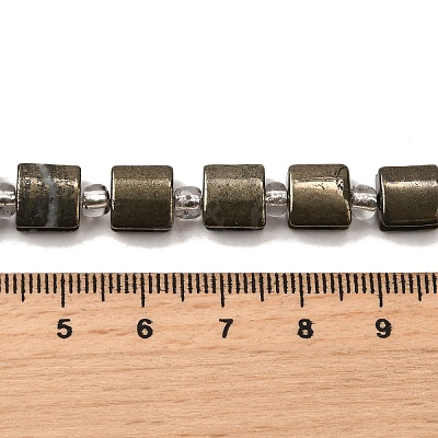 Natural Pyrite Beads Strands G-Z087-D02-1
