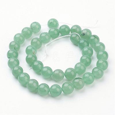 Natural Green Aventurine Beads Strands GSR10mmC024-1