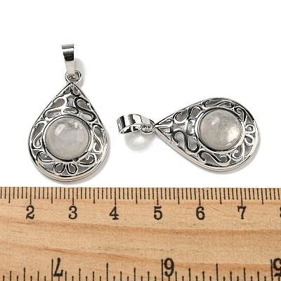Natural Quartz Crystal Rock Crystal Pendants G-Q158-05P-14-1