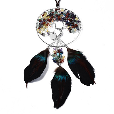 Natural Mixed Gemstone Big Pendants G-T133-15C-1