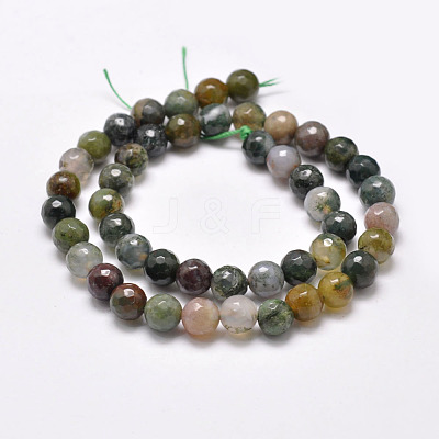 Natural Indian Agate Beads Strands G-F349-02-8mm-1