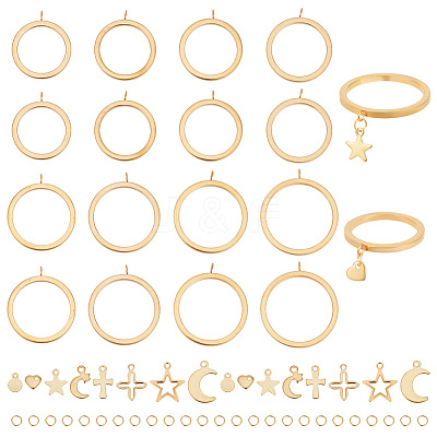 DIY Charms Finger Ring Making Kit DIY-DR0001-24-1