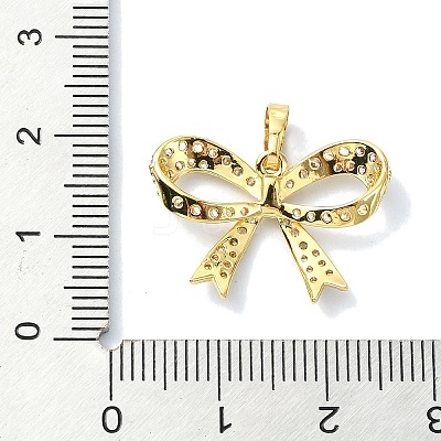 Rack Plating Brass Pave Cubic Zirconia Pendants KK-M282-27G-1