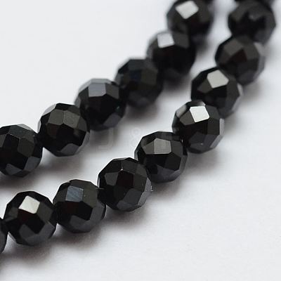 Natural Black Spinel Beads Strands X-G-E366-07-2mm-1