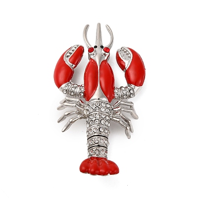 Zinc Alloy Crystal Rhinestone Enamel Brooch JEWB-U010-02P-03-1