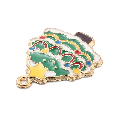 Christmas Theme Alloy Enamel Pendants X-ENAM-D060-04F-1
