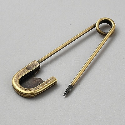 Zinc Alloy Safety Pins JEWB-WH0030-78H-1