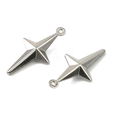 304 Stainless Steel Pendants. Star Charm STAS-A190-04P-1