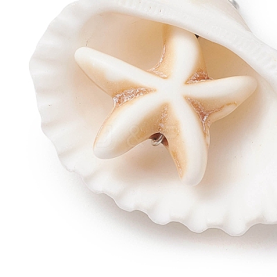 Summer Beach Natural Shell Pendants PALLOY-JF02649-1