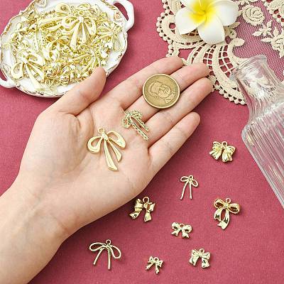 40Pcs 10 Styles Rack Plating Alloy Pendants FIND-CJ0003-93-1