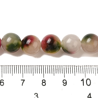 Natural Dyed White Jade Beads Strands G-M402-C04-25-1