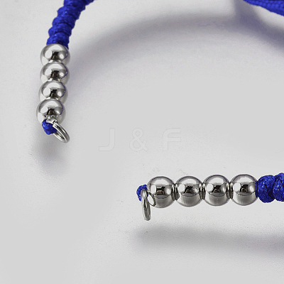 Nylon Cord Braided Bead Bracelets Making BJEW-F360-FP23-1