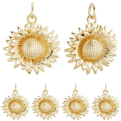 10Pcs Brass Pendants KK-BBC0020-54-1