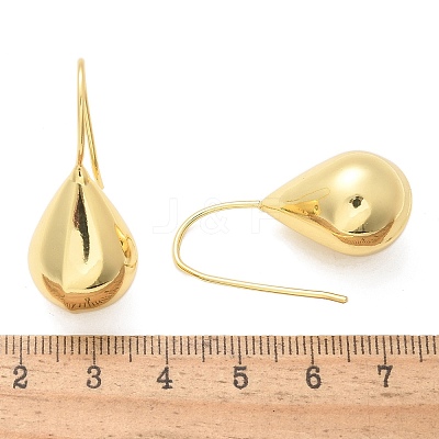 Teardrop Brass Dangle Earrings EJEW-B132-06G-1