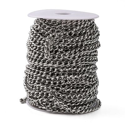 Tarnish Resistant 304 Stainless Steel Curb Chains STAS-O076-18-1