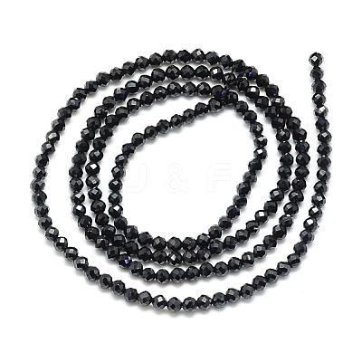 Natural Black Spinel Beads Strands G-S152-01-3mm-1