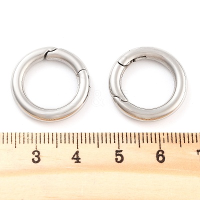 Non-Tarnish 316 Stainless Steel Spring Gate Rings STAS-M296-01P-A-01-1