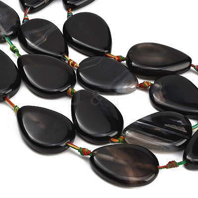 Natural Banded Agate/Striped Agate Beads Strands GG-CBAE0EB-01B-02-1