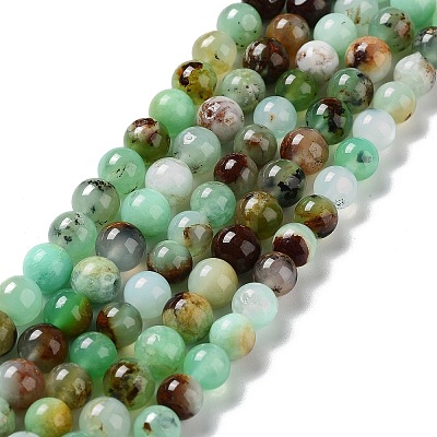 Natural Chrysoprase Beads Strands G-G057-A01-02-1