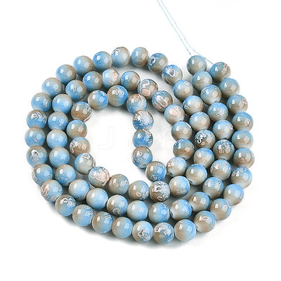 Baking Paint Glass Beads Strands DGLA-N008-10mm-06-1