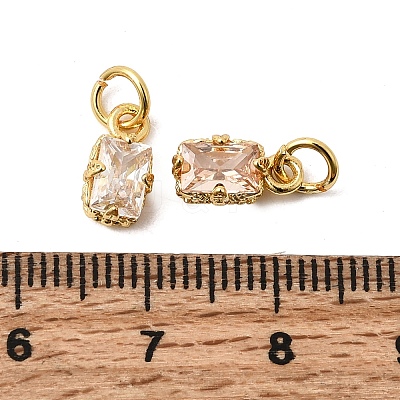 Brass Micro Pave Cubic Zirconia Pendants KK-A289-01G-1