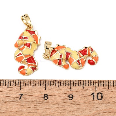 Sea Animals Brass Enamel Pendants KK-F917-01B-01-1
