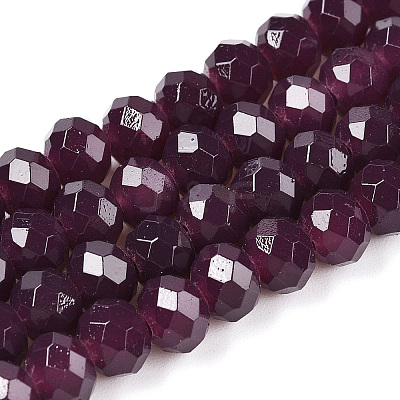 Baking Paint Imitation Jade Glass Bead Strands DGLA-A034-J2MM-A02-1